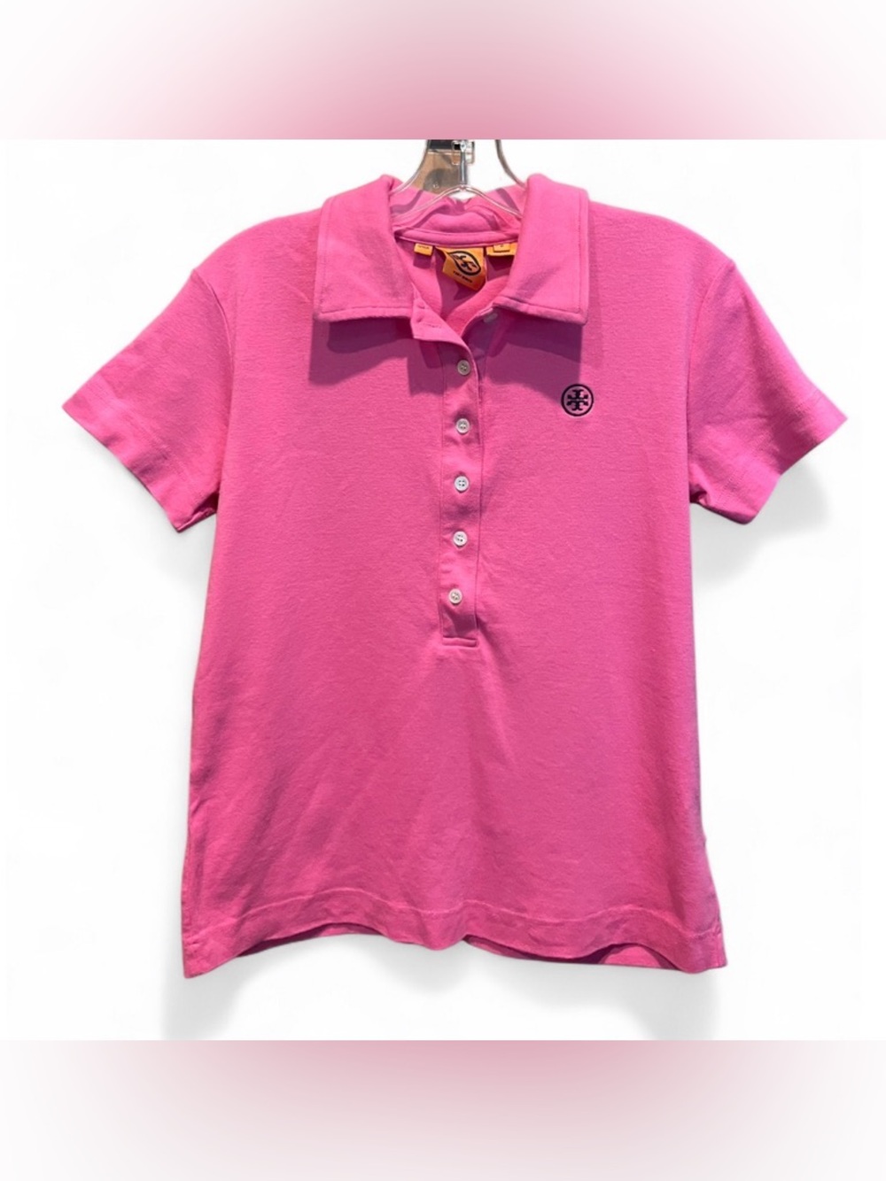 Tory Burch Hot Pink Collared Shirt Womens Size Medium